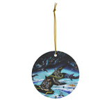 Enigmatic Portals  Round Ceramic Ornaments