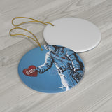 COVID- 19 Round Ceramic Ornaments
