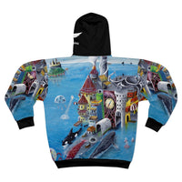 Port of Spain - AOP Unisex Zip Hoodie