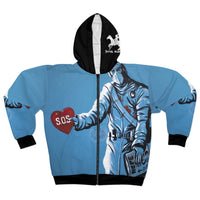 COVID-19 - AOP Unisex Zip Hoodie