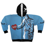 COVID-19 - AOP Unisex Zip Hoodie