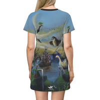 nature VS Man - All Over Print T-Shirt Dress