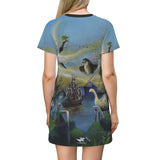 nature VS Man - All Over Print T-Shirt Dress