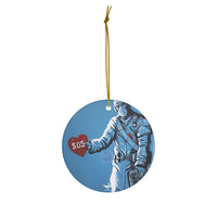 COVID- 19 Round Ceramic Ornaments