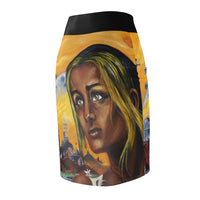 Dark they were with golden Eye - Women's Pencil Skirt