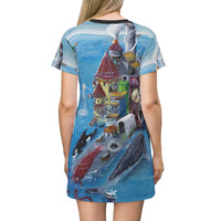 Port of Spain - All Over Print T-Shirt Dress
