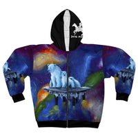 Alone - AOP Unisex Zip Hoodie