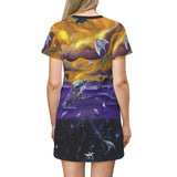 Dimensions Within - All Over Print T-Shirt Dress