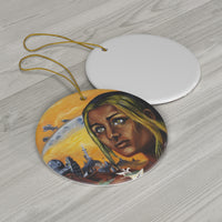 Dark they were with golden Eye Best selling  Round Ceramic Ornaments