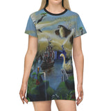 nature VS Man - All Over Print T-Shirt Dress