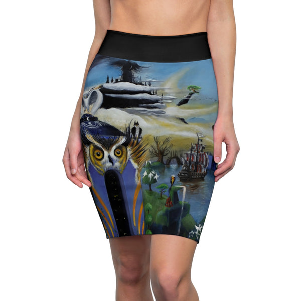 nature VS Man - Women's Pencil Skirt