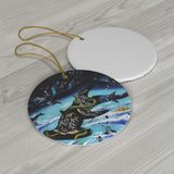 Enigmatic Portals  Round Ceramic Ornaments