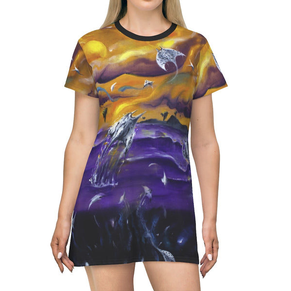 Dimensions Within - All Over Print T-Shirt Dress