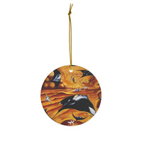 Set me free Round Ceramic Ornaments