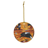 Set me free Round Ceramic Ornaments