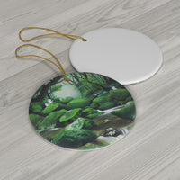 Enchanted Forest  Round Ceramic Ornaments