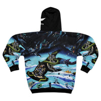 Enigmatic Portals - AOP Unisex Zip Hoodie