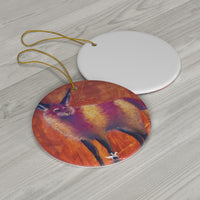 Beautiful Thief  Round Ceramic Ornaments