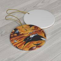 Set me free Round Ceramic Ornaments