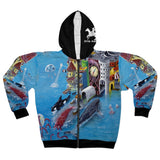 Port of Spain - AOP Unisex Zip Hoodie