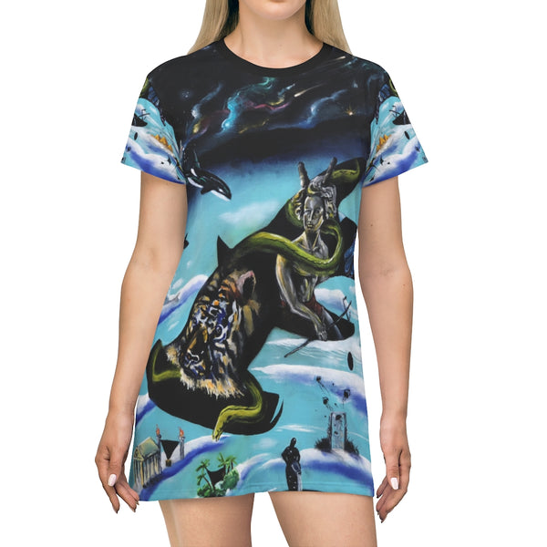 Enigmatic Portals - All Over Print T-Shirt Dress