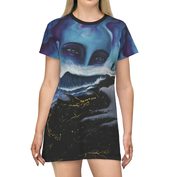 Midnight - All Over Print T-Shirt Dress