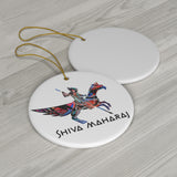Logo Round Ceramic Ornaments
