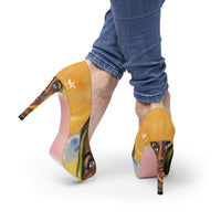 Dark they were with golden Eye - Women's Platform Heels